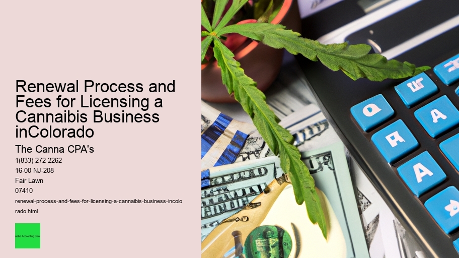 Renewal Process and Fees for Licensing a Cannaibis Business inColorado